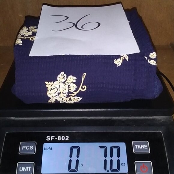 Source Unknown Women's Dark Blue Floral Pencil Midi Skirt Size 14 - Picture 9 of 9